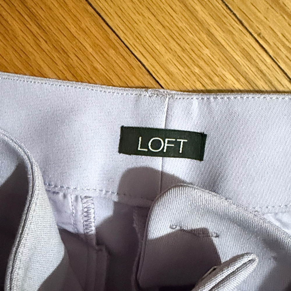 LOFT Marissa Dress Pants Lavender Tie-Waist Pants - Picture 4 of 8